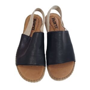 Born Women's Leather and Fabric Sandals, Size 7M